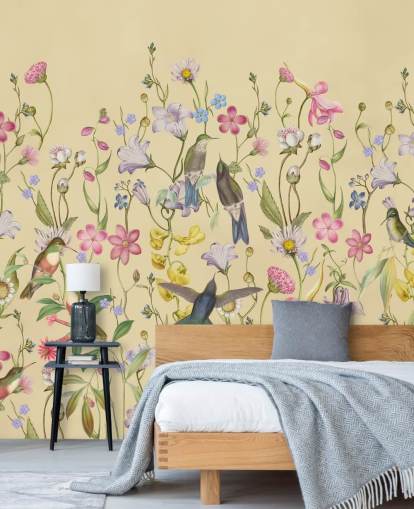 chinoiserie pastel flowers and birds wallpaper chinoiserie pastel flowers and birds wallpaper