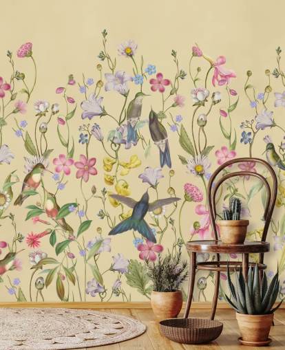 papier peint chinoiserie fleurs et oiseaux pastel papier peint chinoiserie fleurs et oiseaux pastel