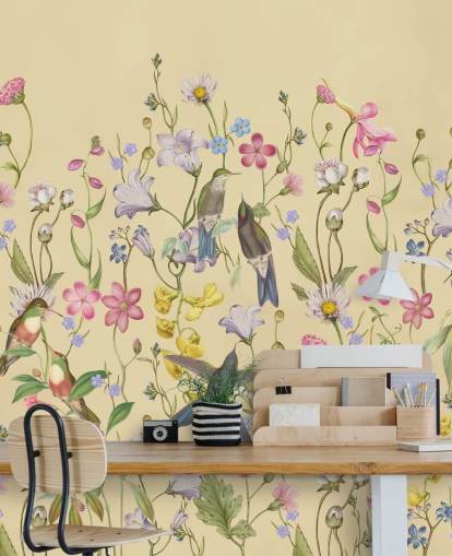 papel pintado chinoiserie pastel flores y pájaros papel pintado chinoiserie pastel flores y pájaros