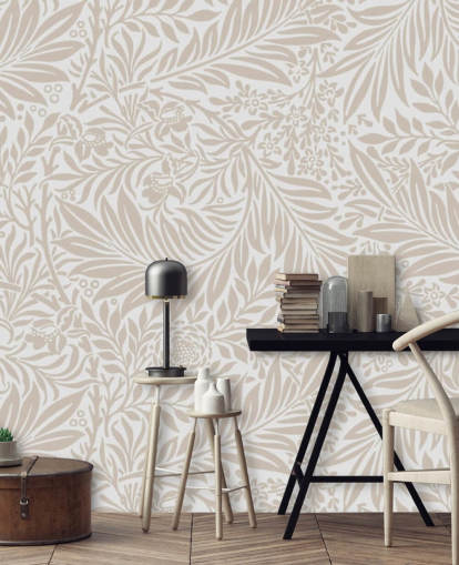 Larkspur mønster tapet i beige av William Morris Larkspur mønster tapet i beige av William Morris