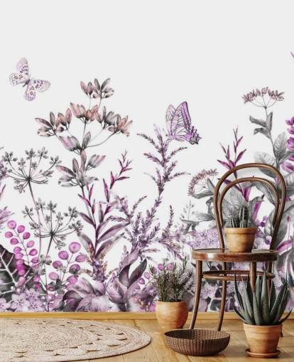 papier peint floral prairie fuchsia papier peint floral prairie fuchsia