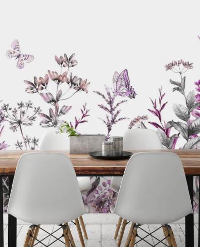 fuchsia eng blomster tapet fuchsia eng blomster tapet