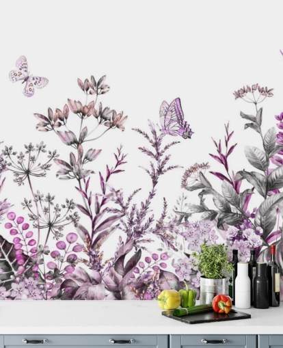 Fuchsia Wiese Florals Tapete Fuchsia Wiese Florals Tapete