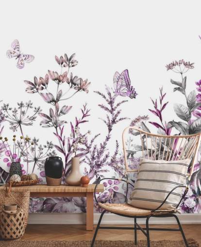 papier peint floral prairie fuchsia papier peint floral prairie fuchsia