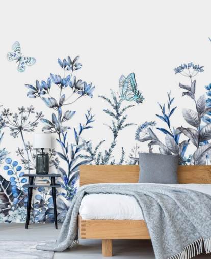 blue and white floral wallpaper blue and white floral wallpaper