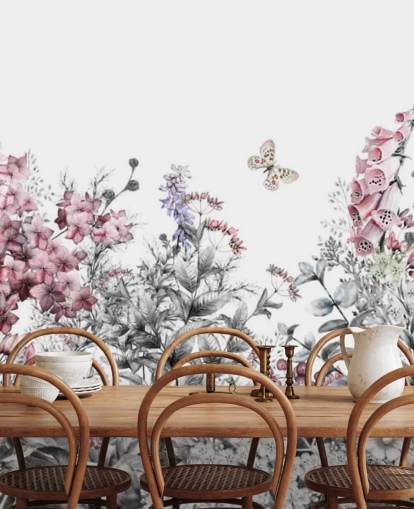 pink, white and grey floral wallpaper pink, white and grey floral wallpaper