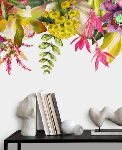 papier peint à suspendre fleurs tropicales