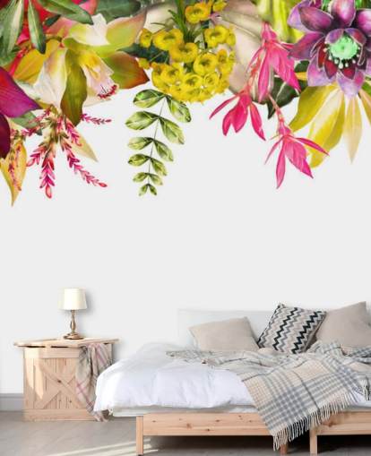 papier peint à suspendre fleurs tropicales