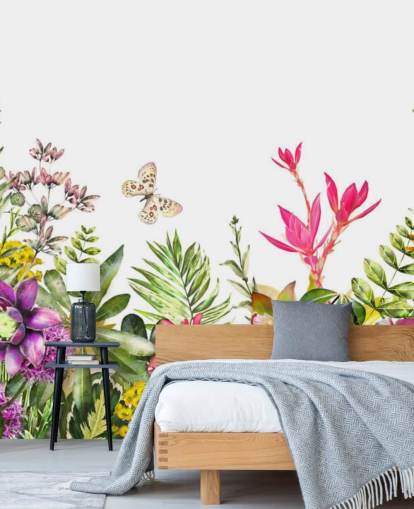 papier peint de fleurs colorées