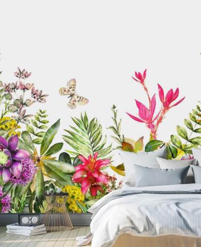 fargerik blomst tapet