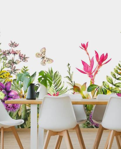 papier peint de fleurs colorées