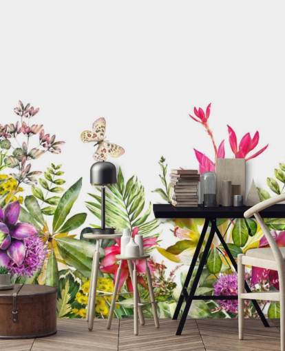 fargerik blomst tapet