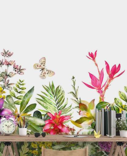 carta da parati con fiori colorati