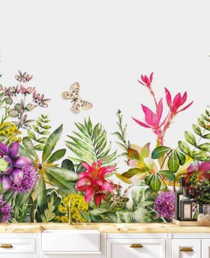 papel de parede de flores coloridas