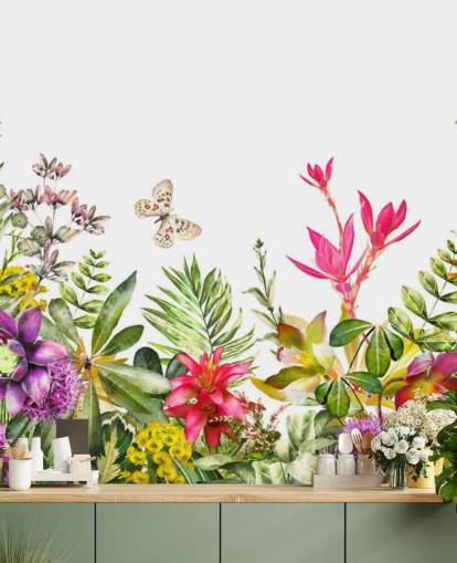 papel de parede de flores coloridas