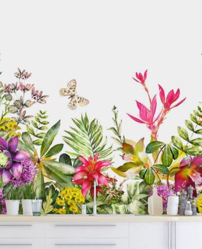 papier peint de fleurs colorées