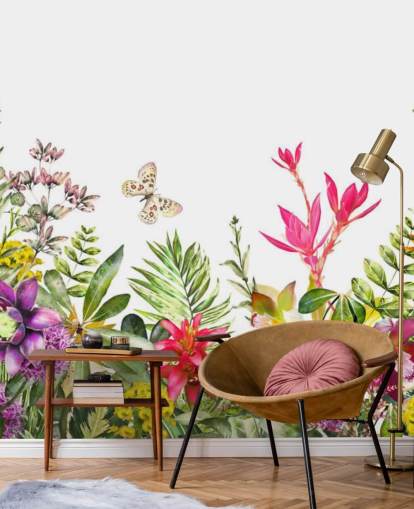 färgglada blomma tapet