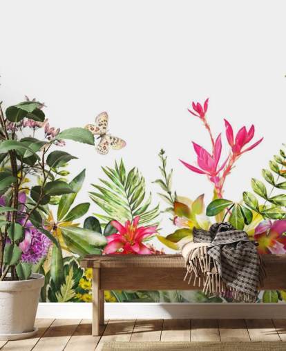 carta da parati con fiori colorati