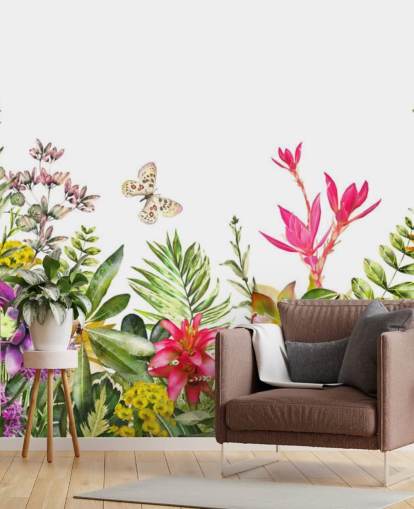 carta da parati con fiori colorati