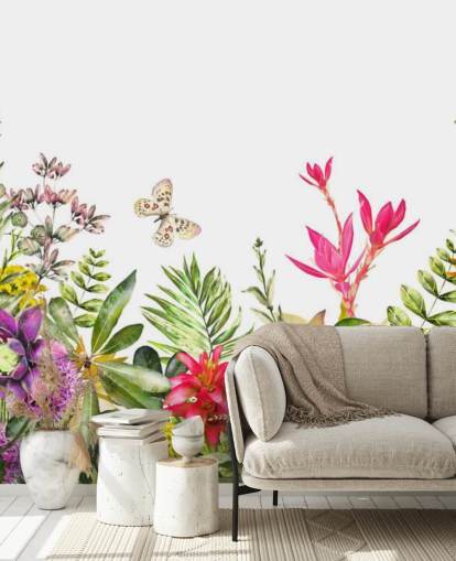 färgglada blomma tapet