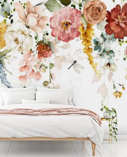 hengende pastell tonet blomster tapet hengende pastell tonet blomster tapet