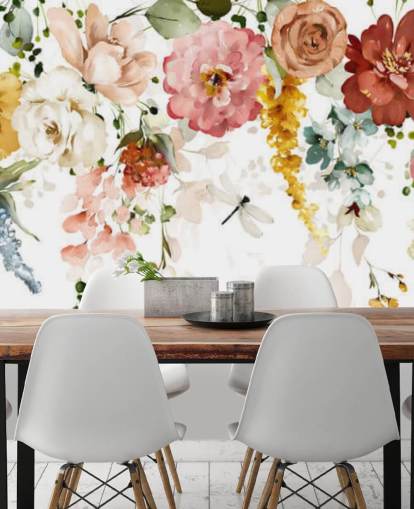 hanging pastel toned flowers wallpaper hanging pastel toned flowers wallpaper