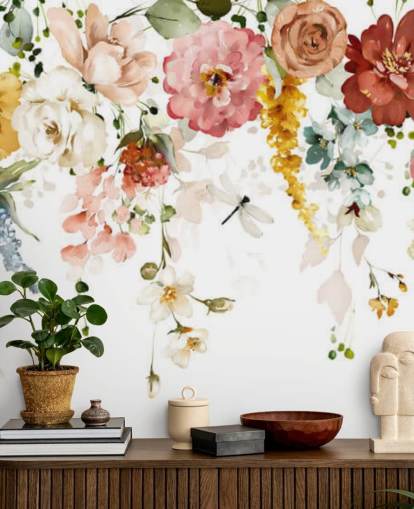 hengende pastell tonet blomster tapet hengende pastell tonet blomster tapet