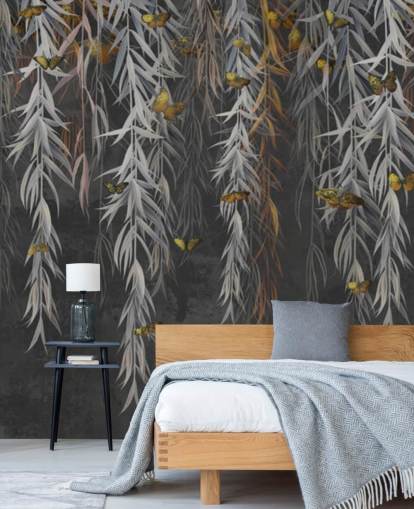 Fondos de dark leaves and butterflies