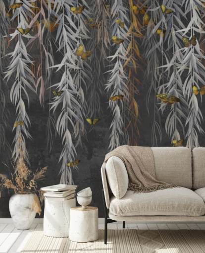 Fondos de dark leaves and butterflies