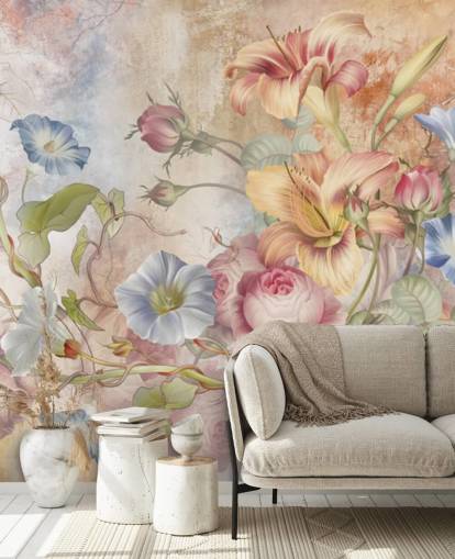 carta da parati con fiori