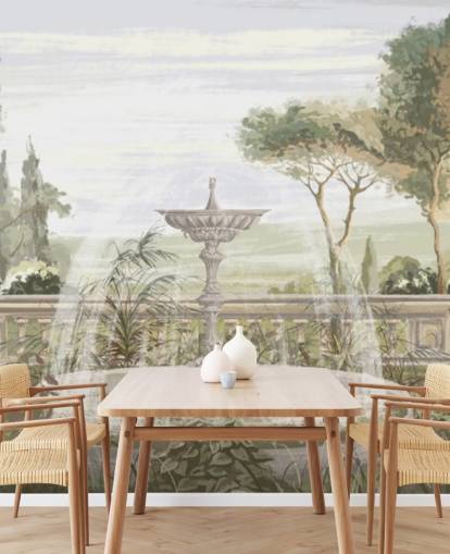 papel de parede sage green garden