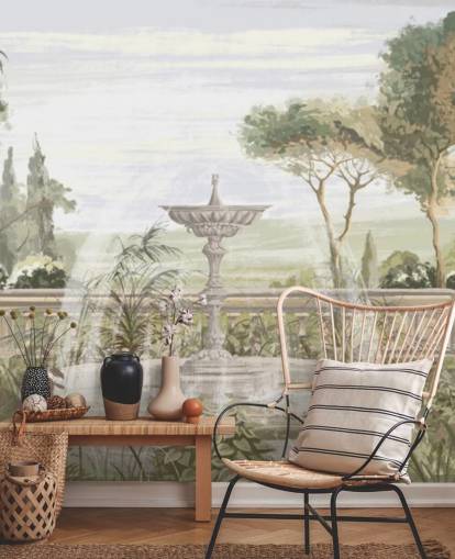 salie groen tuinbehang