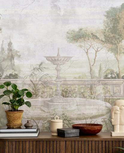 luz verde envelhecido jardim pintura papel de parede luz verde envelhecido jardim pintura papel de parede