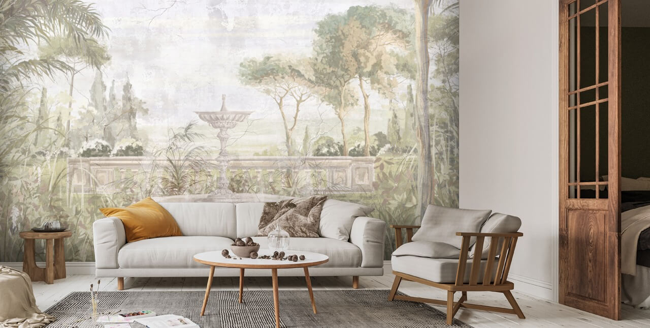 Peaceful Garden Wallpaper Mural Wallsauce UK