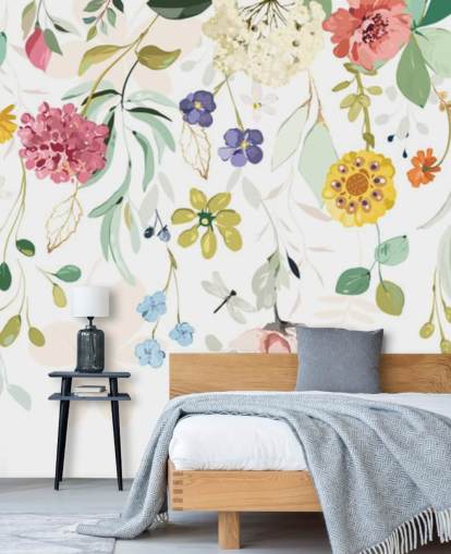 fargerik floral tapet fargerik floral tapet