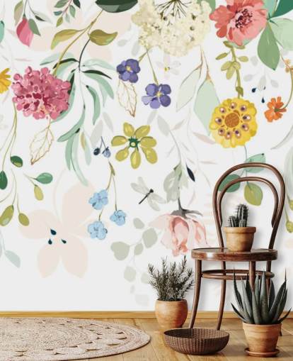 colorful floral wallpaper