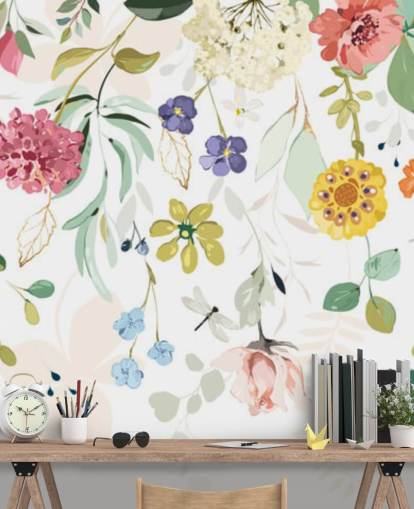 colorful floral wallpaper