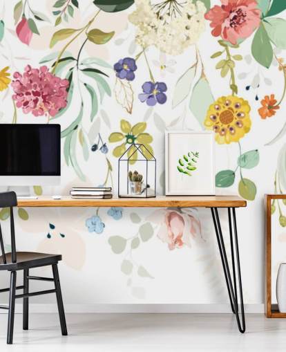 colourful floral wallpaper