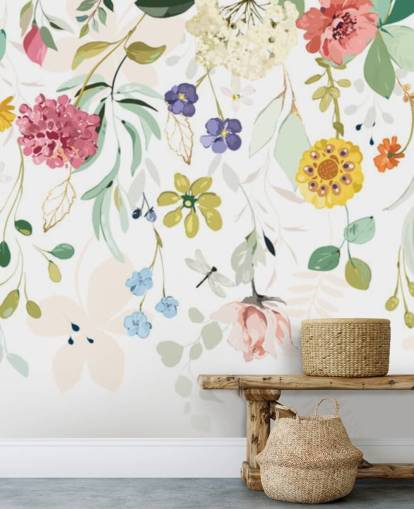 fargerik floral tapet fargerik floral tapet
