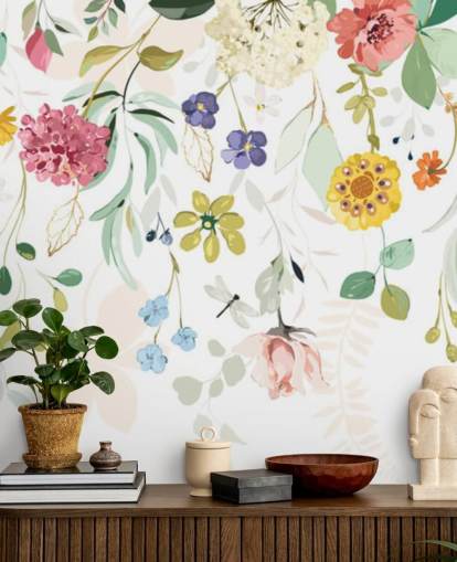 colorful floral wallpaper