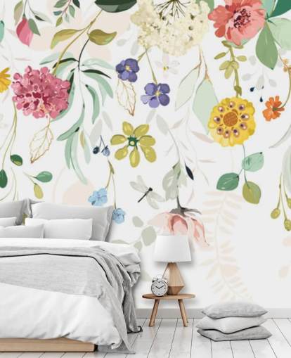 colourful floral wallpaper