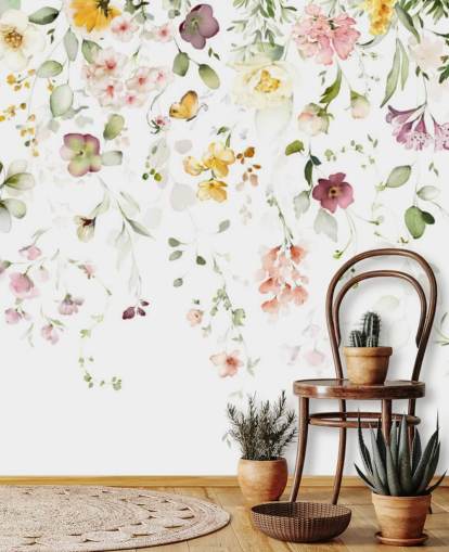 meadow florals wallpaper