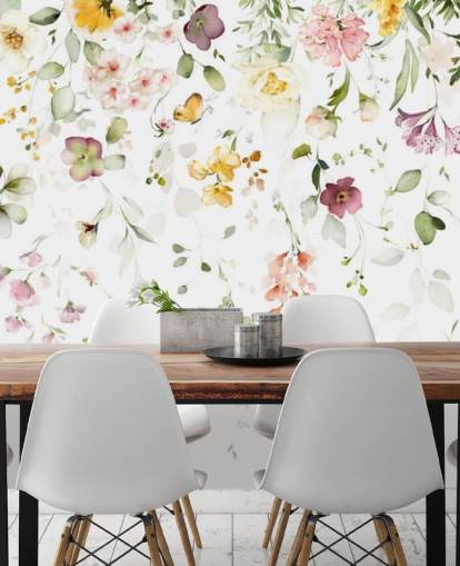 papel de parede prado florais