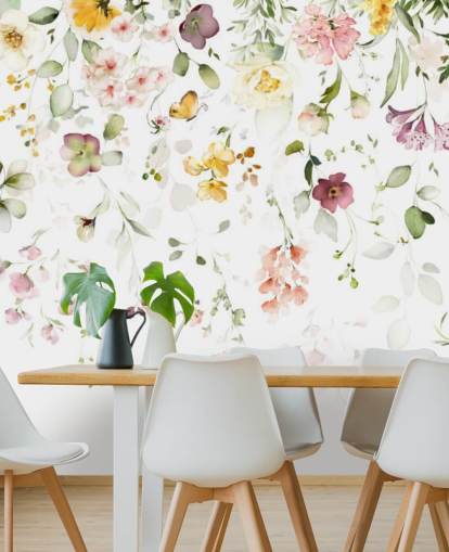 meadow florals wallpaper