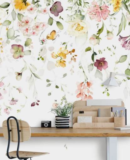 meadow florals wallpaper