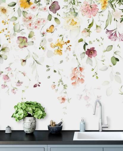 meadow florals wallpaper