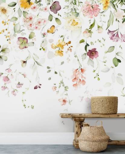 papel de parede prado florais