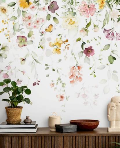 papel de parede prado florais