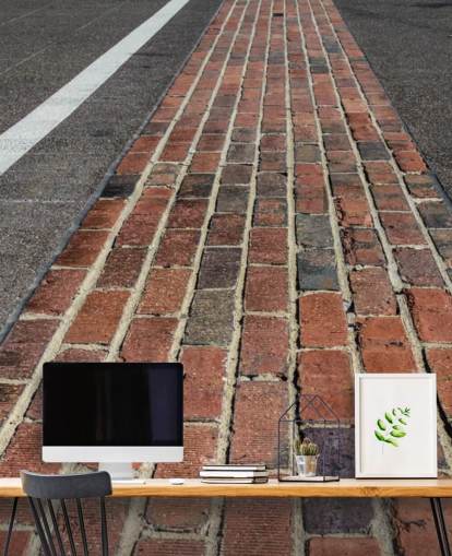 papier peint mural personnalisable rouge et gris du sport automobile américain appelé Kiss the Bricks at Indianapolis Motor Speedway pour les chambres et les bureaux des adolescents