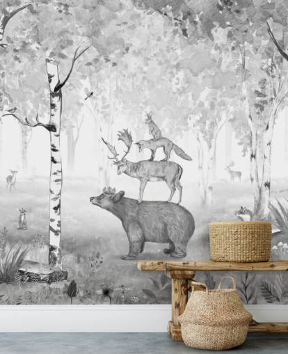 fondo de pantalla de animales y bosques en tonos monocromáticos fondo de pantalla de animales y bosques en tonos monocromáticos